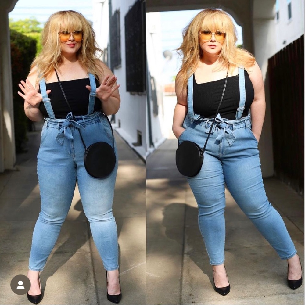 😍 ADORABLE 😍 Fashion to Figure Paperbag Suspender Jeans